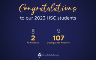 Graphic showing Marist College Eastwood HSC results 2023
