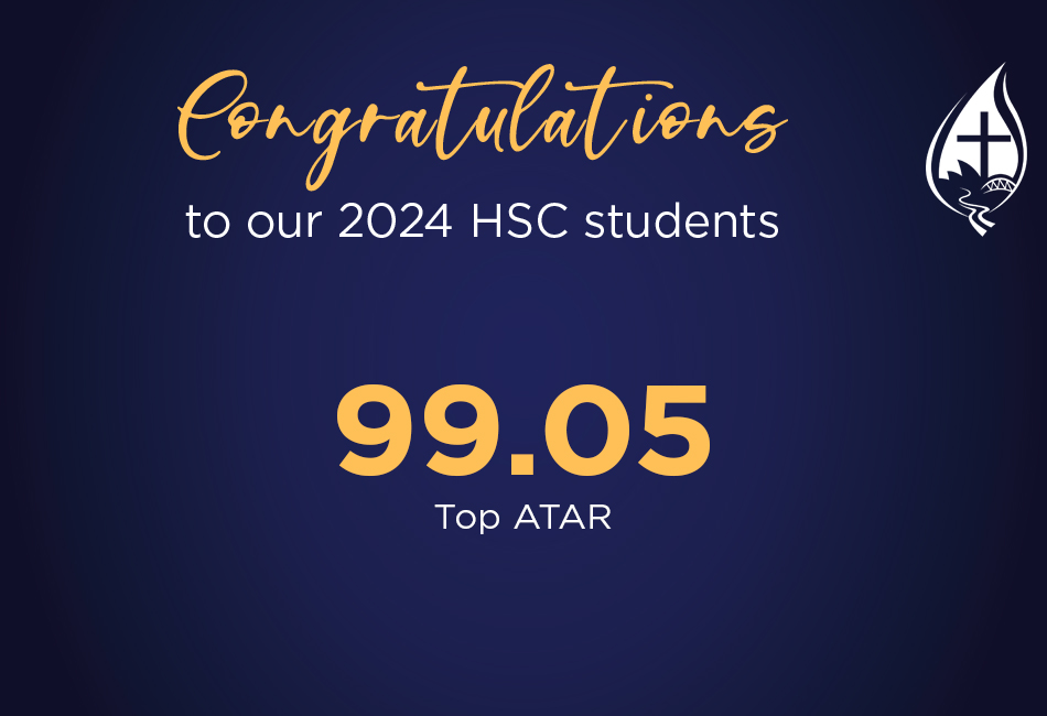 Graphic showing Marist College Eastwood's top ATAR was 99.05